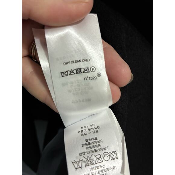 Lauren Ralph Lauren Women's Wool Dress Reefer Over Coat Size 14 LR2523 Black - Picture 10 of 10